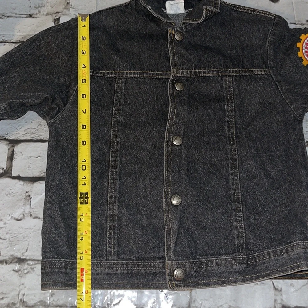 Vintage kids Snoopy Beagle Biker Club Jean Jacket sz Medium